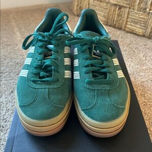 Adidas GAZELLEs Green / White / Gold, 7